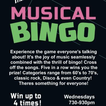Musical bingo event